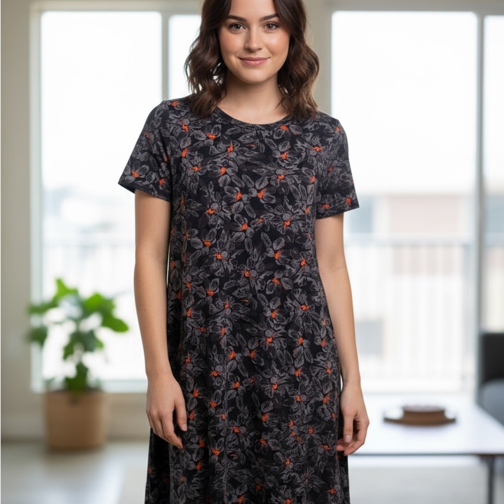 LuLaRoe Carly Swing Dress.  MIDI length. Size XXS